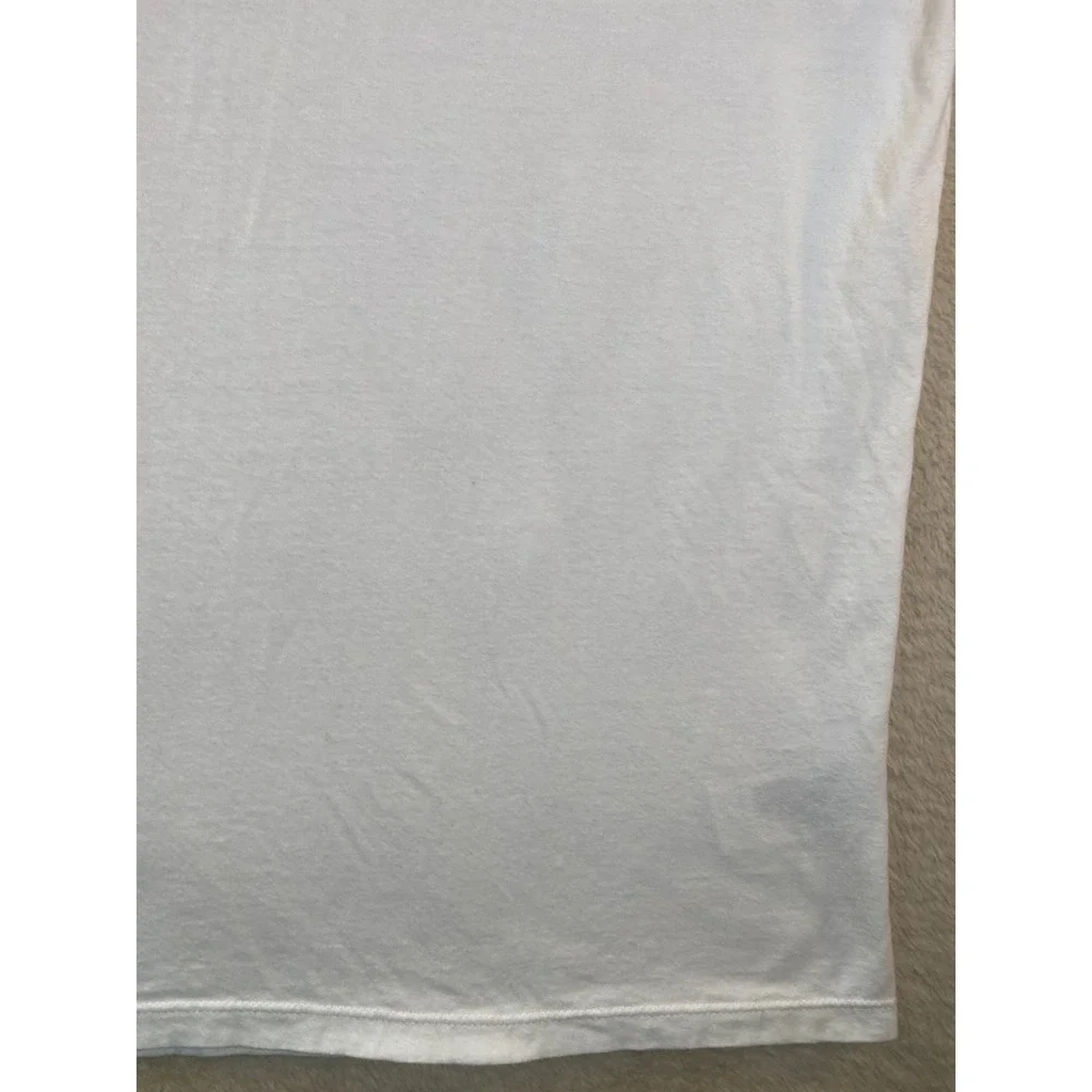 The North Face Shirt Men's XL White Crew Neck Long Sleeve Graphic Tee Cotton